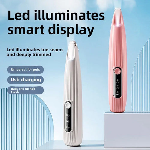 Cortapelos de patas CalPaws con luz LED y pantalla