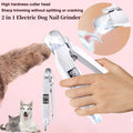 Cortaunas electrico CalPaws 2 en 1 con luz LED para perros y gatos